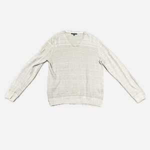 NWOT John Varatos XXL V-Neck knitted sweater beige and cream